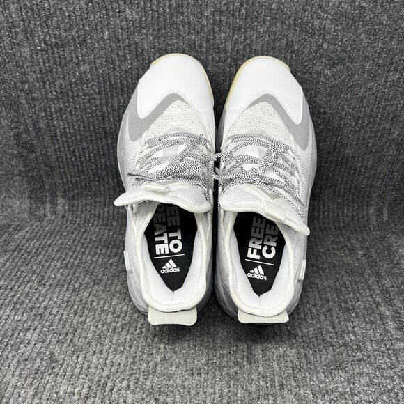 Adidas Pro Boost Low White Onix Grey Basketball Shoes Mens 10.5 FW9499 - Picture 7 of 8